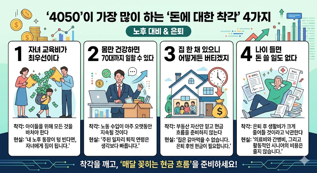 4050이 가장 많이 빠지는 '돈에 대한 위험한 착각' 4가지 4050