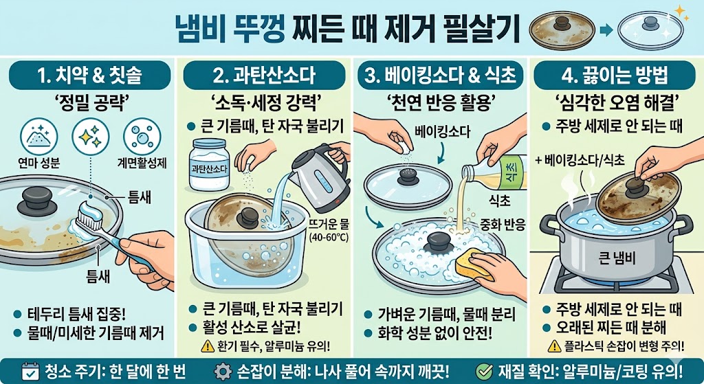새 냄비 뚜껑인 줄! - 찌든 때 박멸 - 3가지 필살기 냄비1