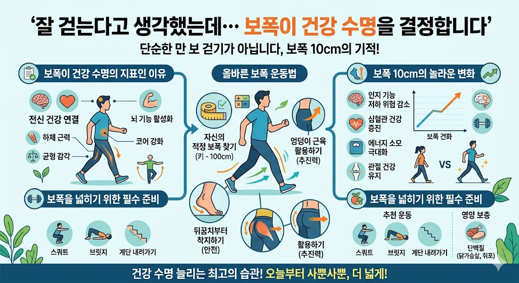 ‘보폭’이 건강 수명을 결정합니다 보폭