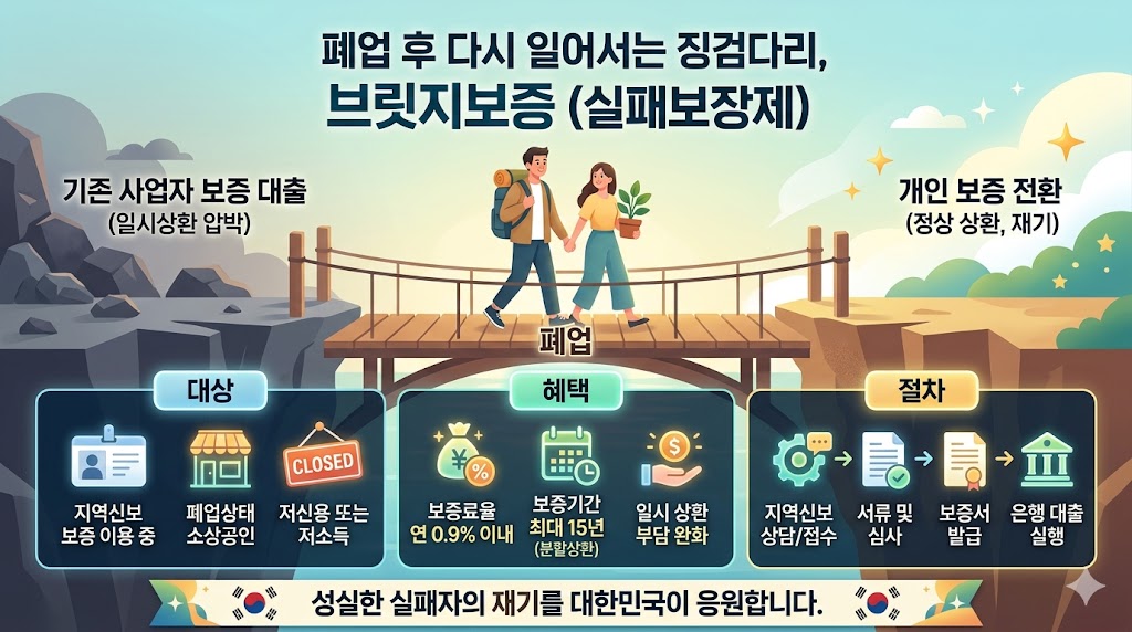 폐업해도 희망은 있다! 브릿지보증 (실패보장제) 성장브릿지