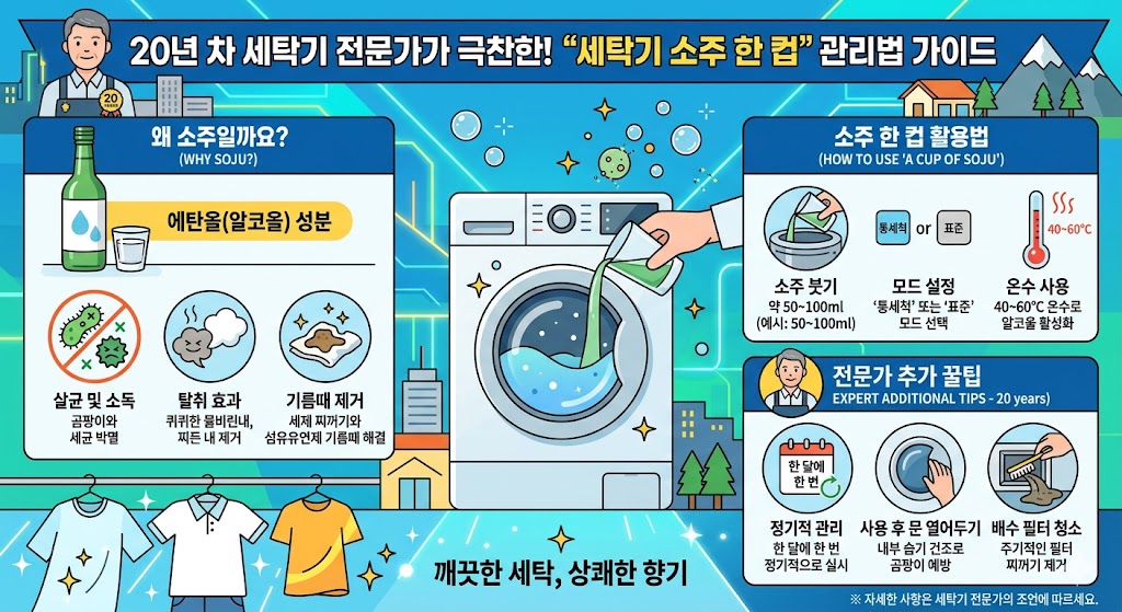 세탁기에 소주를? - 세탁조 클리너 세탁기