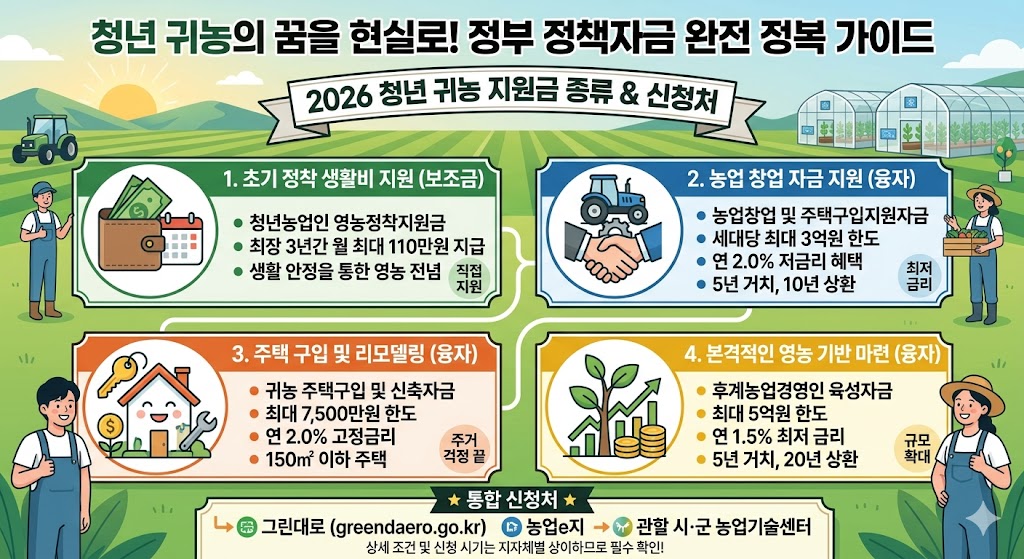 청년 귀농 - 정부 정책자금 청년귀농