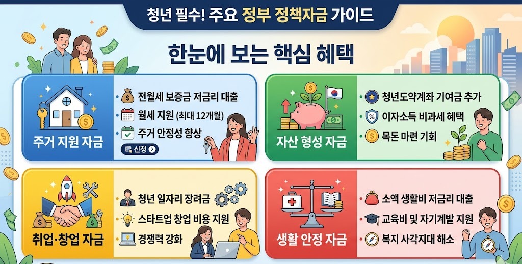 2026 청년 정책자금 총정리 - 목돈마련부터 주거 지원까지 청년정책