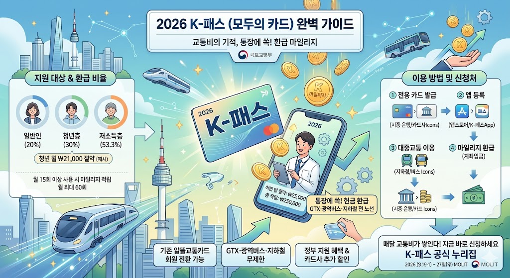 교통비 50% 환급? - 'K-패스(모두의 카드)' 케이패스