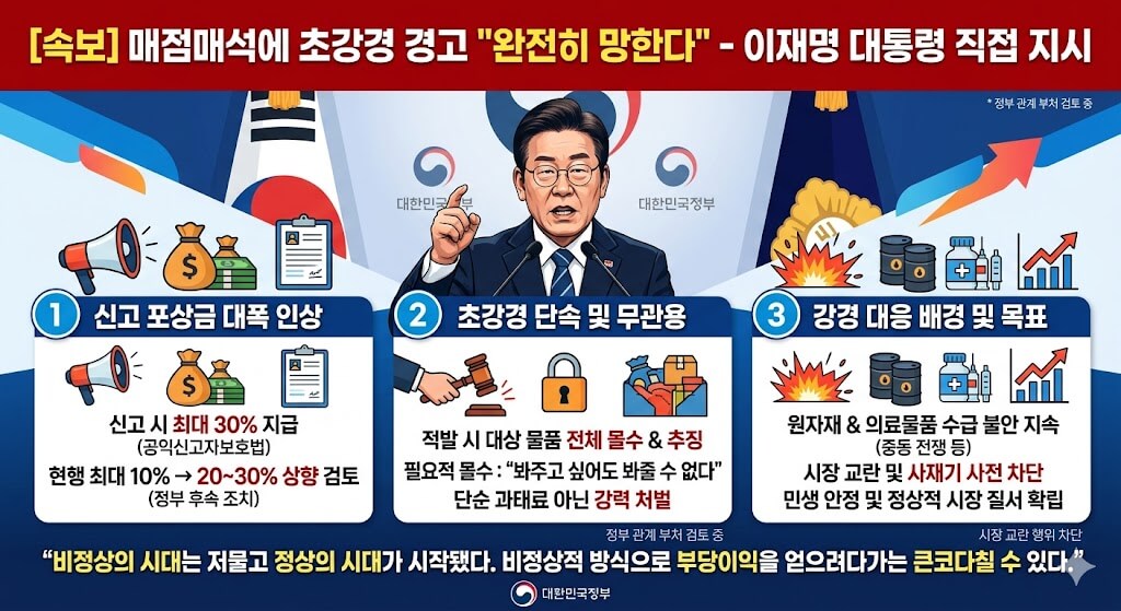 매점매석 신고 포상금 최대 30% 검토…정부 본격 단속 나서나 fc56861a f176 4217 a6f6 fe0022e1056d