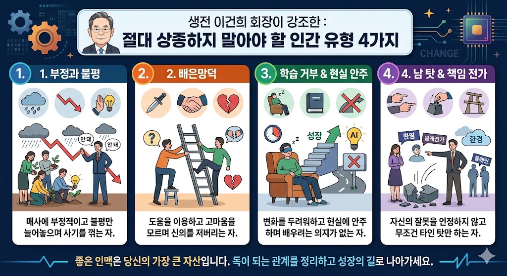 이건희 회장이 경계한 '멀리해야 할' 4가지 인간 유형 이건희