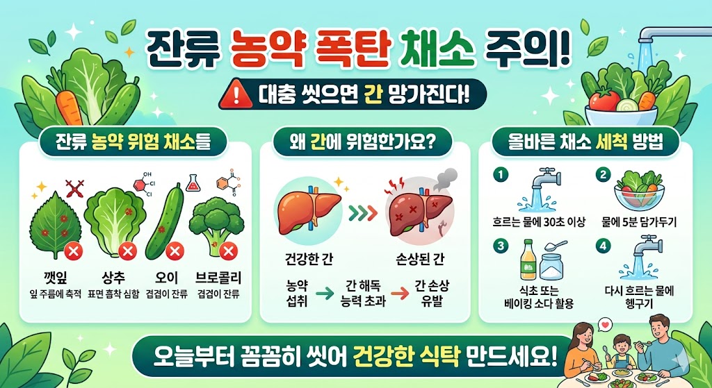 잔류농약 위험이 높은 '주의' 채소 3가지 잔류농약