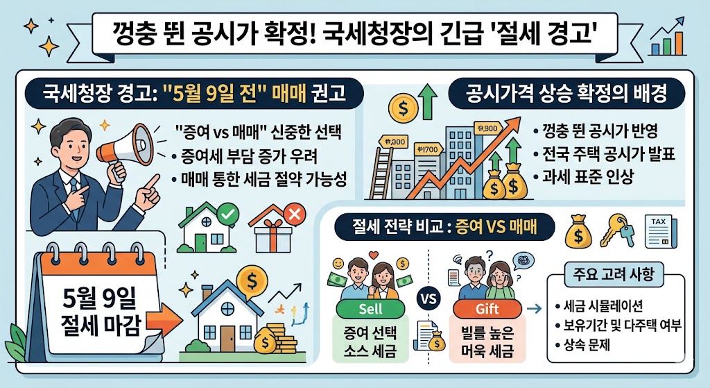 증여보다 매도가 유리? - 국세청장의 이례적 경고 증여