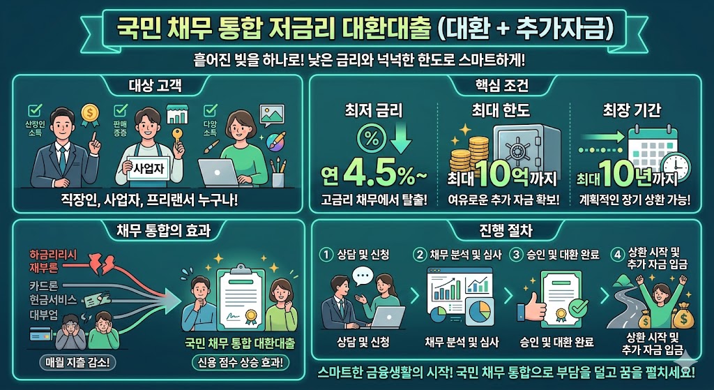 국민 채무 통합 대환대출 채무