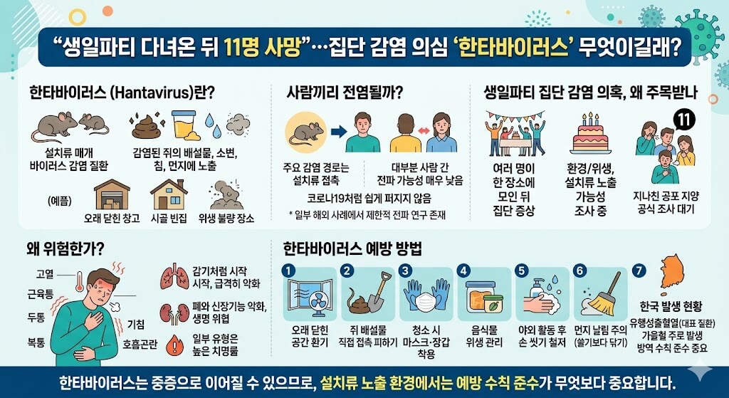 쥐 배설물로 감염? 해외서 공포 커진 한타바이러스 총정리 한타